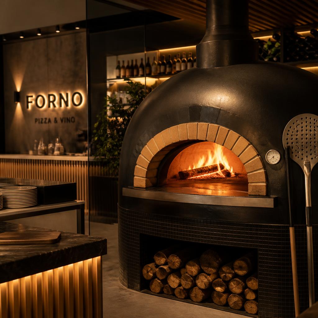 Wood-fired pizza oven